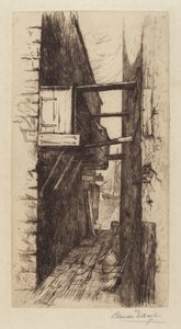 Sans titre (Ruelle avec Vue sur un Port) - Blanche Dillaye