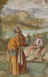 Nef centrale, Première travée nord, Annonce à Joachim, Boccaccio Boccaccino 1514-15, (détail) - Boccaccio Boccaccino