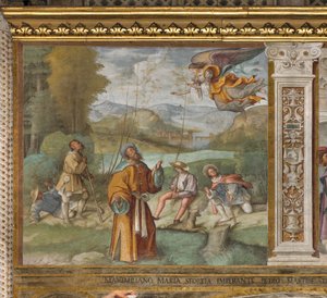 Nef centrale, Première travée nord, Annonce à Gioacchino, Boccaccio Boccaccino 1514-15 - Boccaccio Boccaccino