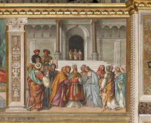Nef centrale, deuxième travée nord, Mariage de la Vierge, Boccaccio Boccaccino 1514-15 - Boccaccio Boccaccino