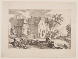 Planche 10, tirée de Paysages avec fermes - Boetius Adams Bolswert