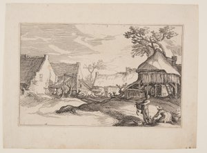 Planche 16, tirée de Paysages avec fermes - Boetius Adams Bolswert