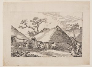 Planche 2, tirée de Paysages avec fermes - Boetius Adams Bolswert