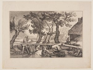 Planche 8, tirée de Paysages avec fermes - Boetius Adams Bolswert