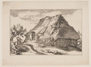 Planche 9, tirée de Paysages avec fermes - Boetius Adams Bolswert