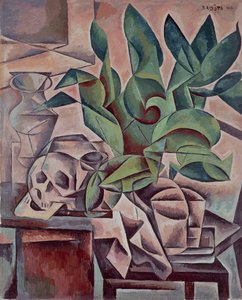 Nature morte montrant un crâne - Bohumil Kubišta