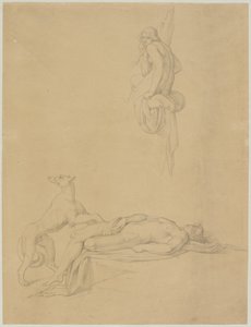 Études de nu pour "Narcisse et Écho" d