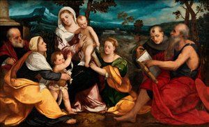 La Sainte Famille entourée de saints, vers 1530