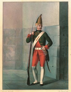 Grenadier du régiment Izmailovsky en 1762, fin des années 1830