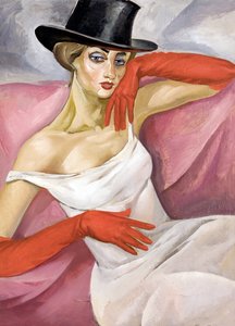 Femme en chapeau haut de forme