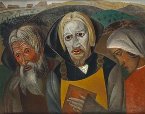 Vasili Kachalov en Tsar Fyodor Ioannovich, 1923 - Boris Dmitrievich Grigoriev
