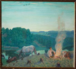Feu de camp - Boris Mikhailovich Kustodiev