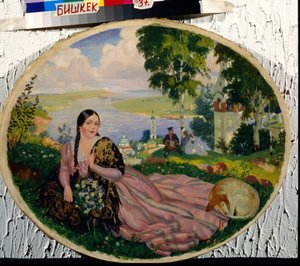 Jeune femme sur la Volga