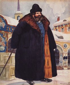 Marchand en manteau de fourrure
