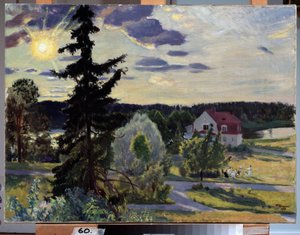 Paysage du soir - Boris Mikhailovich Kustodiev