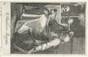 Saint Basile le Grand en ermite (S. Basilius Magnus) (Kluizenaars, Sacra eremvs ascetarvm) - Boëtius Adamsz. Bolswert