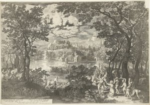 Paysage avec le martyre de Saint Étienne - Boëtius Adamsz. Bolswert