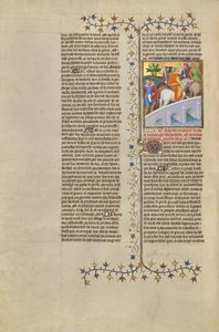 Xerxès, roi des Perses, traverse un pont avec son armée