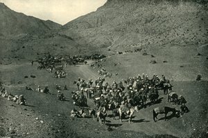 Caravane passant par le col de Khyber, 1901