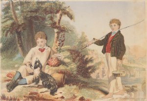 Le garçon fermier et le pêcheur rustique