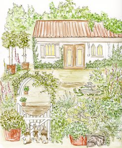 Un charmant jardin de cottage - Breanna Megan Studio
