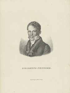 Portrait du pianiste et compositeur Sigismund von Neukomm 1778-1858, vers 1830 - Breitkopf and Härtel
