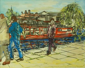 Garçons sur le chemin de halage, Camden Lock
