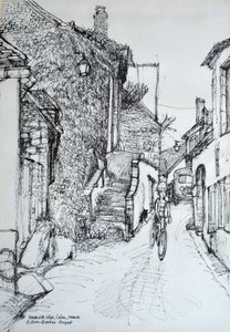 Maison avec escaliers, Culen, France