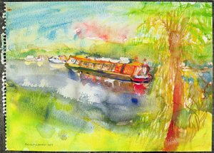 Bateau étroit sur la rivière Lea