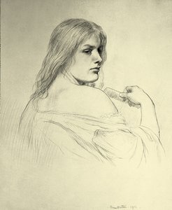 Jeune femme se peignant les cheveux - Une étude de Beatrice Stewart - Brian Hatton