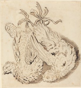 Deux poulets morts - British 18th Century