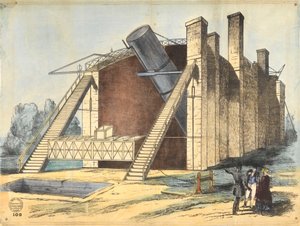 Le grand télescope réflecteur de Lord Rosse, à Parsonstown, Irlande