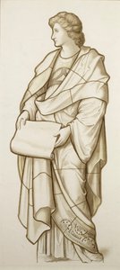 Muse de la Littérature - Carton pour vitrail, c.1890