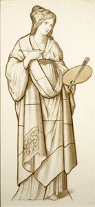 Muse de la peinture (carton pour vitrail, c.1890)