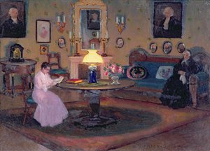 Fille lisant à sa grand-mère - Bronislawa Rychter Janowska