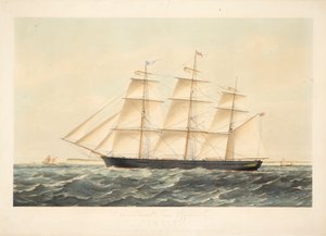 Le célèbre clipper en fer Chile 767 tonnes, appartenant à Messrs Seymour Peacock & Co de Londres