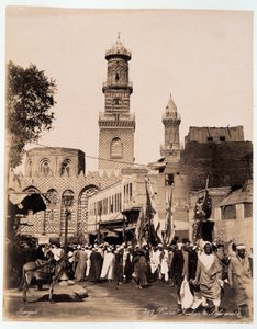 Fête dans les rues du Caire - photographie par les frères Zangaki, fin du XIXe siècle