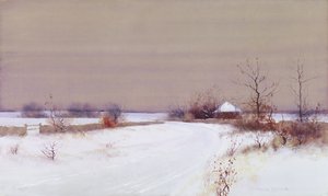 Scène de neige à la campagne, c.1890