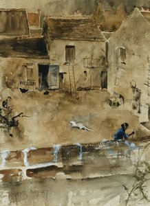 Une cour à Grez-Sur-Loing - Bruno Andreas Liljefors