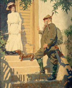 Prince régent Luitpold de Bavière avec une jeune dame - Brynolf Wennerberg