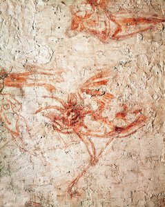 Sinopia montrant un diable, Triomphe de la Mort, frais ... (frais)