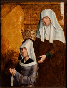 Guillemette de Vergy et son saint patron, peut-être Élisabeth de Hongrie