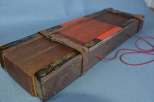 Manuscrit birman sur feuille de palmier (bois et parchemin)