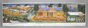 Or. 13534, f.30 Scène de palais, Scènes de la vie de Bouddha - Burmese School