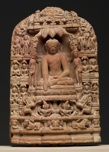 Plaque représentant des épisodes de la vie de Shakyamuni Bouddha - Burmese School