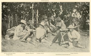 Conférence après la bataille des Rough Riders, guerre hispano-américaine, juin 1898, 1899