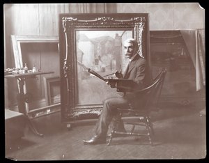 H.B. Snell dans son studio, New York, 1907 - Byron Company