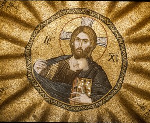 Christ pantocrator (ou Christ en gloire) (Mosaïque) - Byzantine