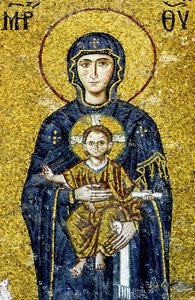 Mosaïque de Comnène représentant la Vierge à l
