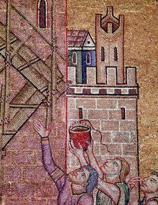 Construction de la tour de Babel (mosaïque)